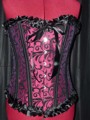 L 04 Corset violet with floral design