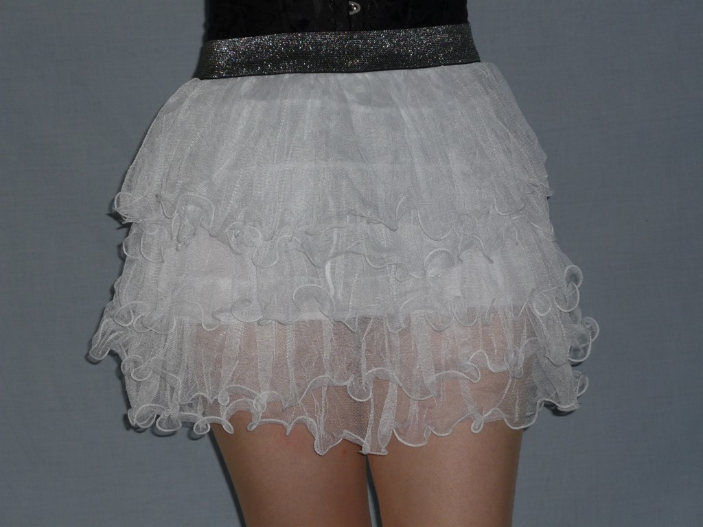 U 307 Mini Petticoat skirt tulle 5 layers, white
