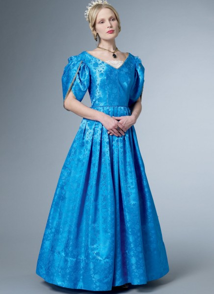 B 6501 Bodenlanges Kleid mit Korsett