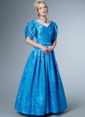 B 6501 Bodenlanges Kleid mit Korsett
